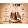 Satya Superhit Dhoop Cones with Stand, 4 Packs x 12