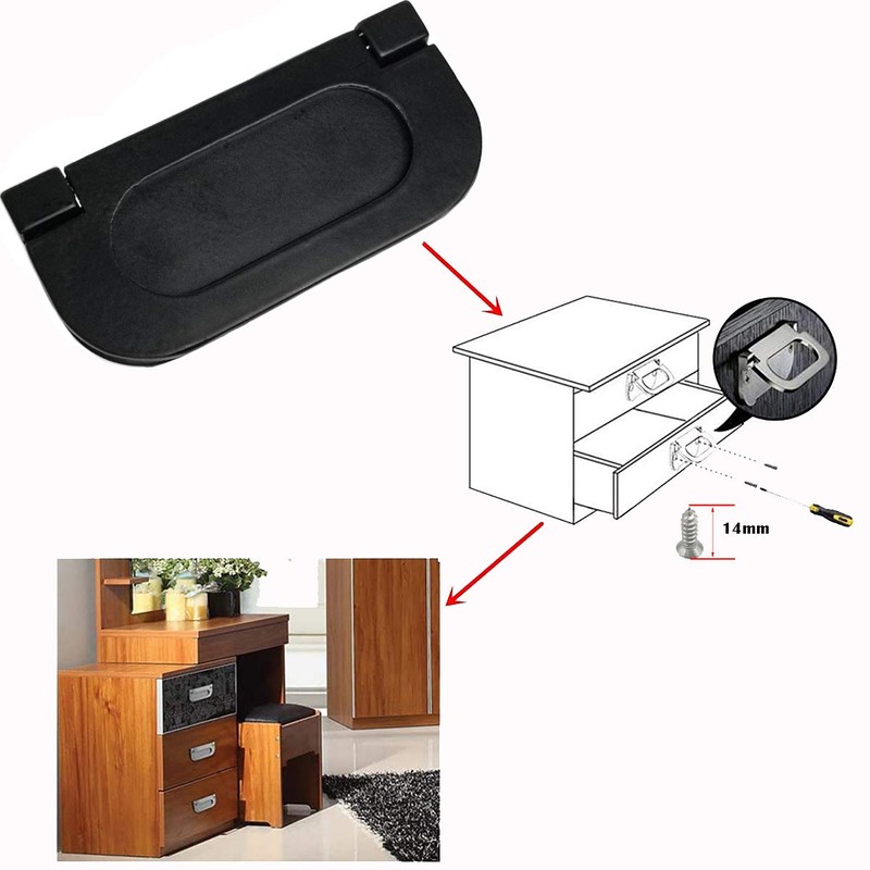 CTRICALVER 4 Pieces of Invisible Handles | 75mm knobs Kitchen
