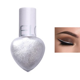 Glitter Liquid Eyeshadow, Mini Eye Shadow Glitter White Liquid Glitter Eyeliner, Liquid Shimmer Eye Shadows Glitter Eyeliner, Waterproof Long Lasting Smudge-proof Eyeshadow