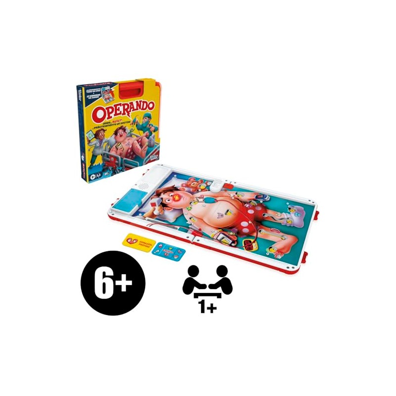 Hasbro Gaming Operando Juego de Mesa 2 Jugadores 6 Años