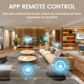 Diymore 63A WiFi Circuit Breaker AC220V Remote Mobile Phone Control Single-Phase Intelligent Circuit Breakers Switch Metering Overcurrent Protection Timer for for Boat Trolling Motor Marine ATV