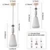 FALINNEAD Pendant Light Fixture Modern Pendant Lighting Hanging Lamp Milk