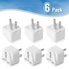 Bates- Universal Adapter, 6 Pack, White Travel Adapter, UK to