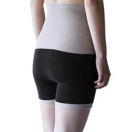 Kurashikinu Women's Colorful Harapan Short Type Belly Warmer Pants Bi-color Silk Wool Made in Japan Cold Protection Warm, Free size
