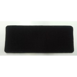 POLITIKS EMBROIDERY PATCH EMB PATCH 4X10 AND 2X5 HOOK ON BACK WHITE ON BLACK