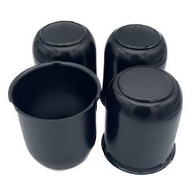 AYZH 4 Pack 3.19inch Push Thru Center Caps Push Thru for Trailer Wheel Rims 3.19" Center Bore Black Steel
