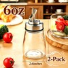 DAWZMR 2-Pack Glass Oil Dispenser Bottle with Stainless Steel Spout,