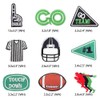 Deokdam 9Pcs Rugby Theme Emblem Embroidered Iron On/Sew On Patches