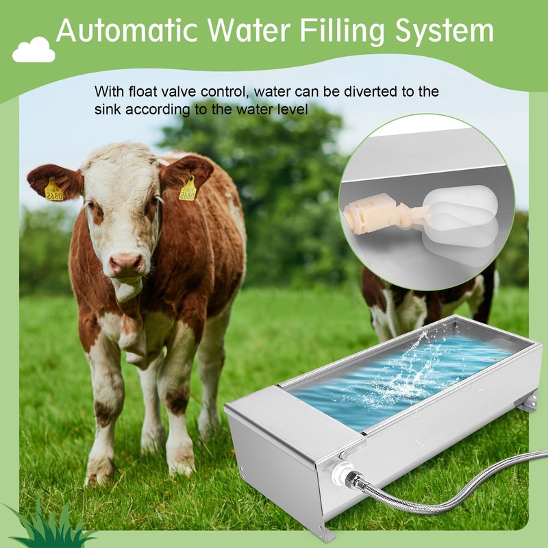 Stainless Steel Cattle Drinking Bowl, Horse Cattle Drinker, Automatic Drinking