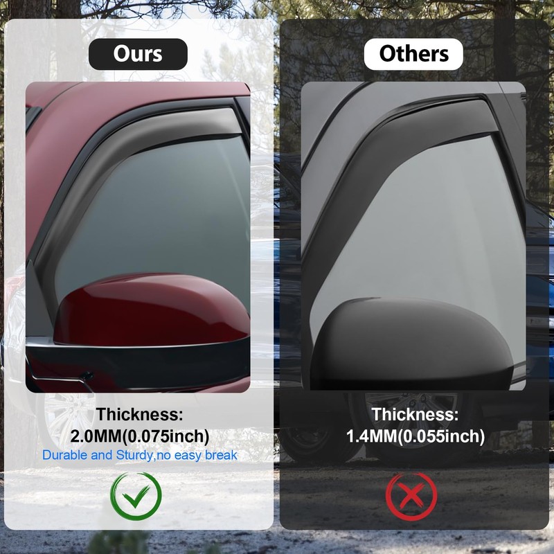 Nilight in Channel Window Visors for Ford Explorer 2011 2012