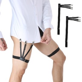 Shirt Stays, Shirt Tucker for Men，Adjustable Holder for Formal Wear, Military, Police, Professionals Tucking Shirts into Pants