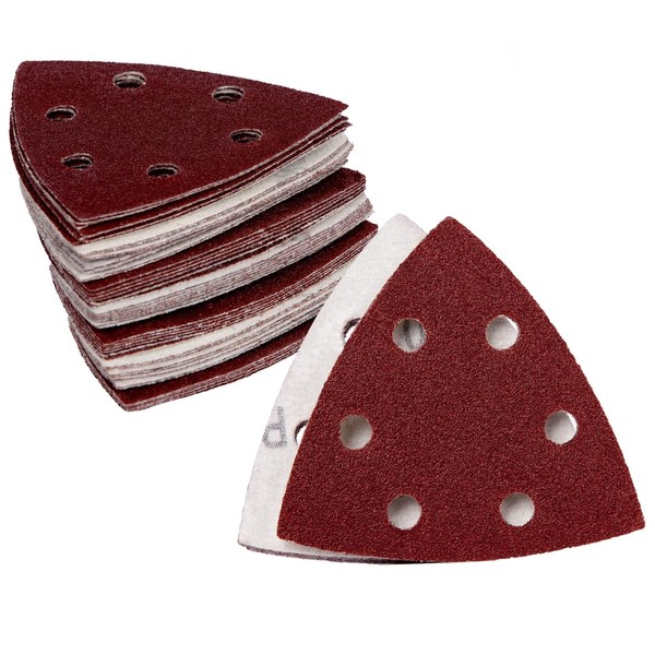 Delta Sanding Triangles with Velcro, 120 Sheets Mix Set, 93