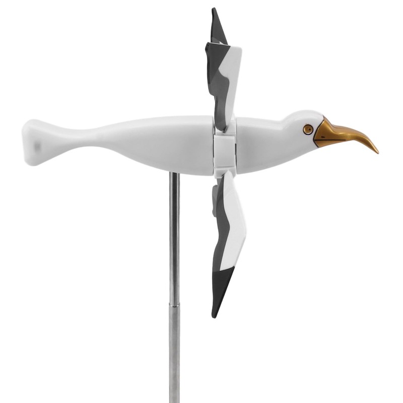 Flying Seagull Windmill Garden Spinner Lawn Ornament Asuka Series Whirligig