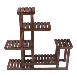 Multi Tier Wood Flower Rack Plant Stand Wood Shelves Bonsai Display Shelf Indoor Outdoor Yard Garden Patio Balcony Multifunctional Storage Rack Bookshelf Rack/Decorative Planter Pot Display Stand Pot