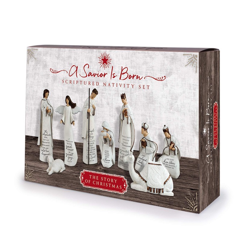 Lighthouse Christian Products A Savior is Born 9 Piece 7.25