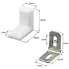 40 PCS L Shape Right Angle Corner Brackets,Shelf Bracket,Plastic Ourside