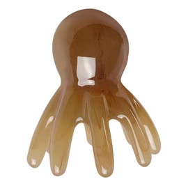 Healeved Resin Octopus Head Massager - Portable Scalp Massage Comb for Relaxation, Gua Sha Tool for Hair Care, Light Brown, 2.95 X 2.36 X 2.36 Inches