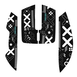 ATTACK SHARK Mouse Anti-Slip Grip Tape for Superlight Wireless Gaming Mice,Universal Fit, Sweat-Resistant, Elastic Side Grips, Effortless Application, Ultra-Thin Design (0.5mm/0.02in)- Black