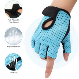 QEEROYO Training Gloves for Men and Women, Fitness Gloves, Fitness Gloves for Strength Training, Fitness Gloves, Breathable, for Gym Exercise, Strength Training, Bodybuilding, L
