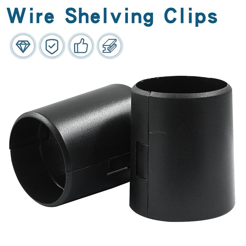 LifCratms 32Pcs (16 Pairs) Wire Shelf Clips, 1.5"(38mm) Post Wire