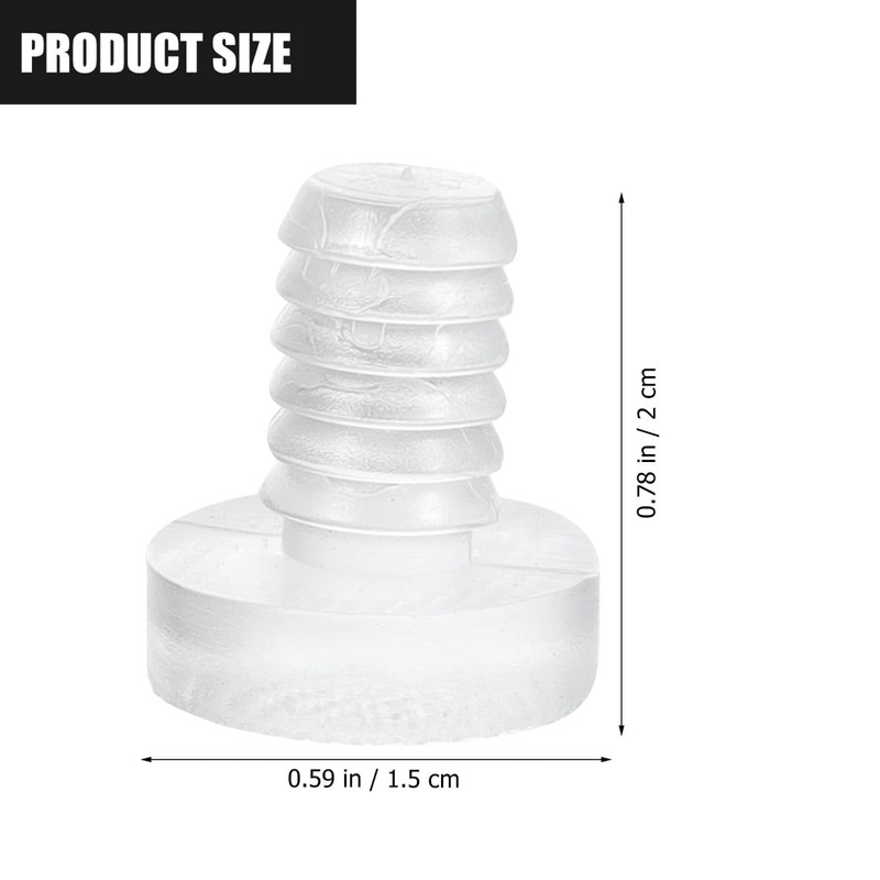 Baluue 100pcs Furniture Edge Bumpers Round Rubber Door Stopper Glass