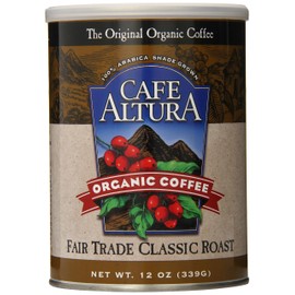 Cafe Altura Ground Organic Coffee, Fair Trade Classic Roast, 12 Ounce (Pack of 3)