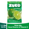 ZUKO Lime 24 Instant Powder Drink, No Sugar Needed, Individual