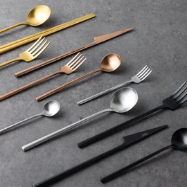 VBC Casa cutlery matte titanium 32 types, gold gold_dessert spoon dessert spoon / VBC까사 커트러리 무광 티타늄 32종, 골드골드_디저트스푼디저트스푼
