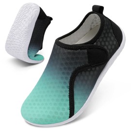 XIHALOOK Athletic Outdoor Sports Shoes Quick Dry Swim Walking Water Barefoot Socks for Men Black Green, 15-16 Women/12.5-13.5 Men