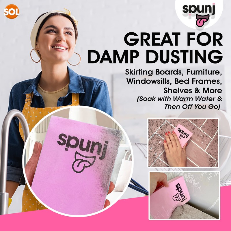 2pk spunj The Ultra Thirsty Sponge Pink | Super Absorbent