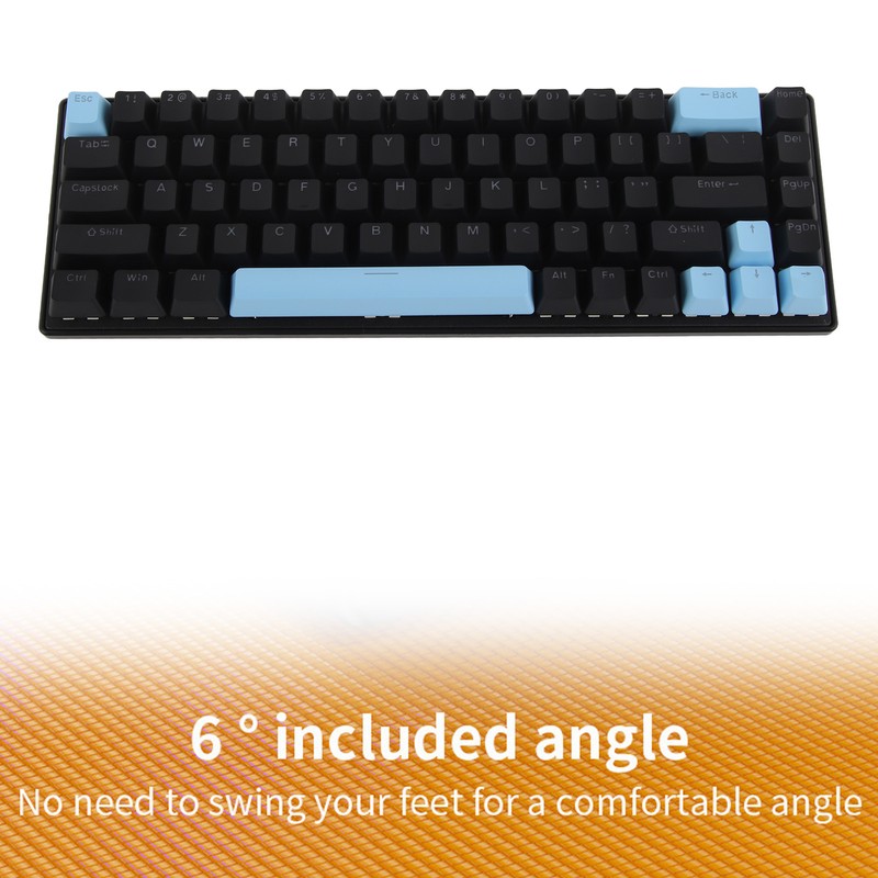Mechanical Keyboard 68 Keys RGB Backlight Compact Wired Keyboard with