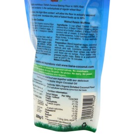 (Pack Of 6) - Organic Pure Coconut Flour - Gluten Free. Low Carb | TIANA FAIR TRADE ORGANICS