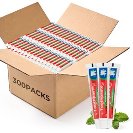 Kocpudu Travel Toothpaste Bulk, Mint Flavor, 10g/0.35oz (300-PACK)