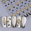 JMEOWIO Nagelsticker Valentinstag 10 Blatt Nail Art Sticker Selbstklebend Nagelaufkleber