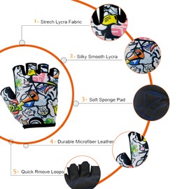 VMFTS Kids Gloves Toddler Boy and Girls Gloves 4 to 13 Year Old Childrens Grip Gloves for Monkey Bars,Cycling, Riding, Climbing, Scooter ,Training,Golf (XS)