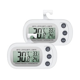 Ankilo Digital Fridge Thermometer, Wireless Indoor Thermometer with Magnetic, Max/Min Recording Function, Indoor Thermometer for Home, Restaurants 2