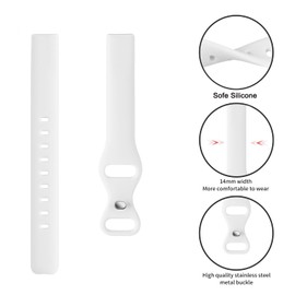 TUCOMO Slim Silicone Watch Bands Compatible with Garmin Lily 2, Thin Soft Narrow Sport Replacement Wristband Straps for Garmin Lily 2