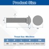 sourcing map 30Pcs Carriage Bolts, M6 x 35mm Stainless Steel