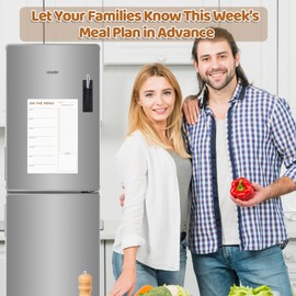 Meal Planner for fridge with Pen Holder, 60 Sheets 7x10'' Magnetic Meal Planner and Grocery List with Tear off Shopping List for Meal Planning and Shopping, Simple