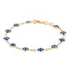 Pulsera multicolor chapada en oro de 18 quilates para mujer,