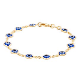 Pulsera multicolor chapada en oro de 18 quilates para mujer, fabricada en Brasil, Metal, Sin gemas.