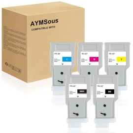 AYMSous PFI-207 Ink Cartridge Replacement for Canon PFI-207 PFI-207MBK PFI-207BK PFI-207C PFI-207M PFI-207Y 8789B001 8788B0011 8790B001 8792B001 8791B001 for CanoniPF680 iPF685 iPF780 iPF785 Printers