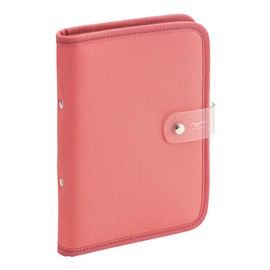 Lihit Lab Myfa N3320-3 Mini 6-Ring Collectables Binder for Acrylic Standees, Fandom, Fan Collection, Coral Red