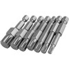 Mesee 7Pcs Triple Square Spline Bit Set Quick Change 1/4"