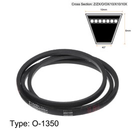 sourcing map O-1350 V-Belt Drive Belt 1350 mm Rubber for Energy Transfer