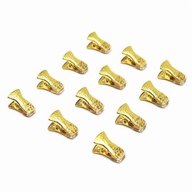 Mimimelon Metal Leopard Clips Alligator Clamps Sweater Cardigan Eyeglass Glasses ID Badges Lanyards Jewelry Grip Clip-12 Pack gold