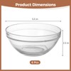 Epicover 6 Pcs 5 inch Glass Bowls, Transparent Stackable Containers