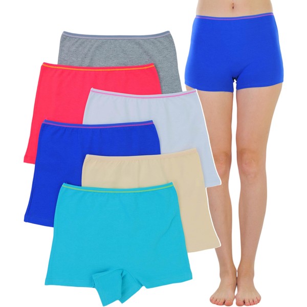 ToBeInStyle - Pack de 6 bragas de estilo hipster Cheeky