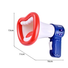 Kids Voice Changing Loudspeaker Recording Funny Gag Toy Big Lip Design (White)