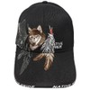 Native Pride Indian Wolf Shadow Feather Black 100% Cotton Adjustable